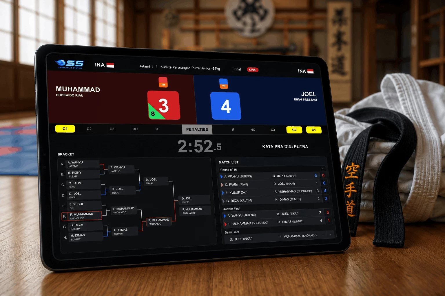 Perbandingan Software Pertandingan Karate Terpopuler