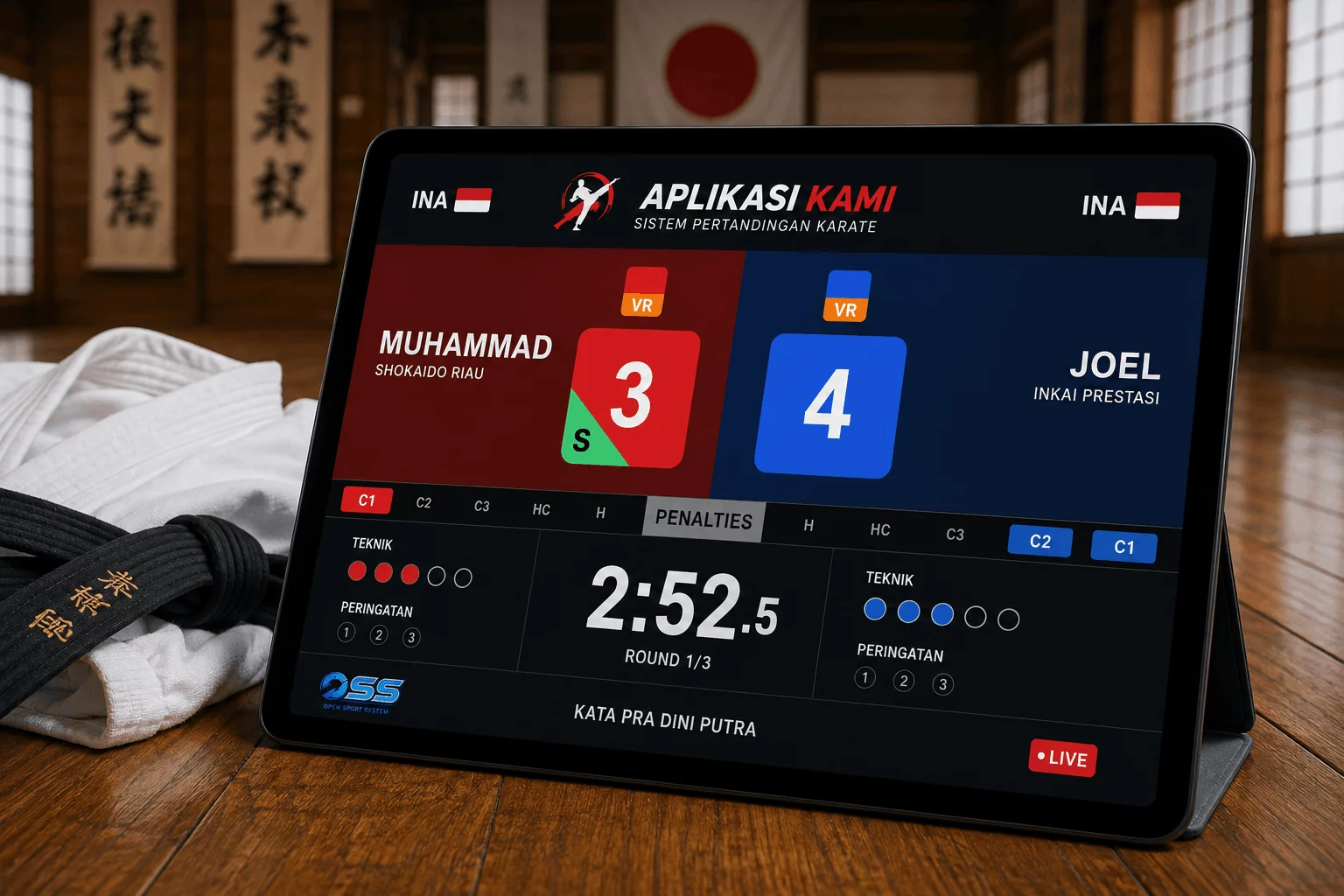 aplikasi scoring board karate