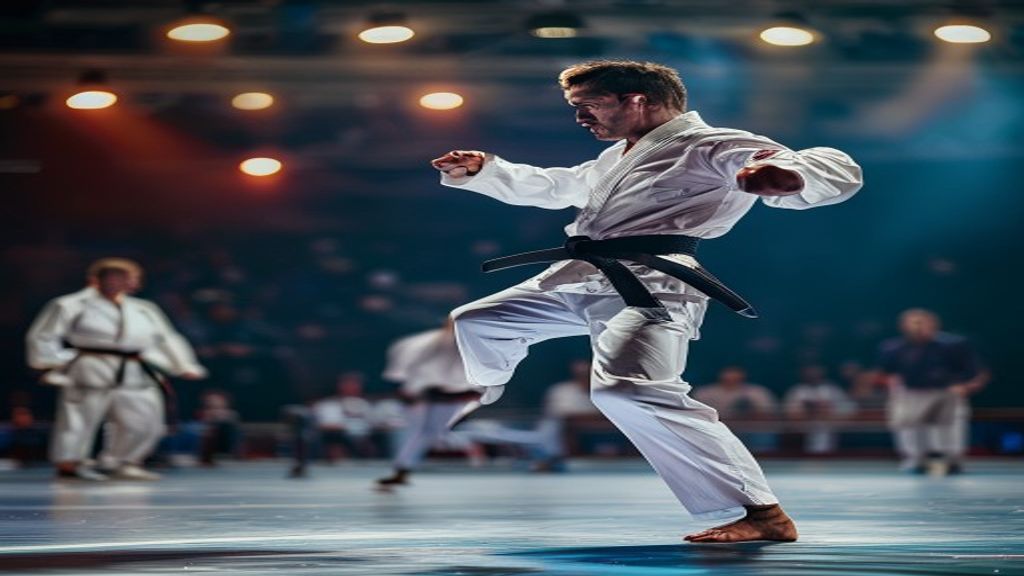 Ilustrasi teknik pukulan karate dengan nama-nama gerakan