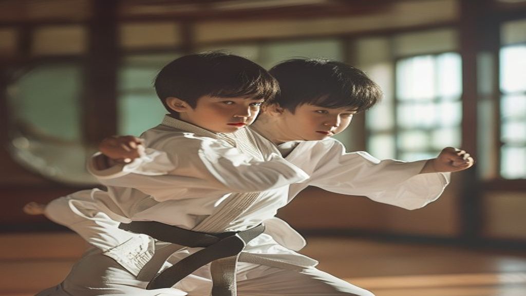 Latihan karate meningkatkan keseimbangan dan kekuatan tubuh